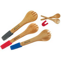 Bamboo Silicone Tongs